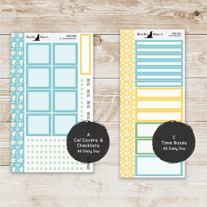 Erin Condren EC A5 Daily Duo Weekly Kit - Summer Daisies - Planner ...