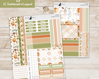 DB-362 Erin Condren EC 7x9 Dashboard Layout Weekly Kit - Sweater Weather - Planner Stickers