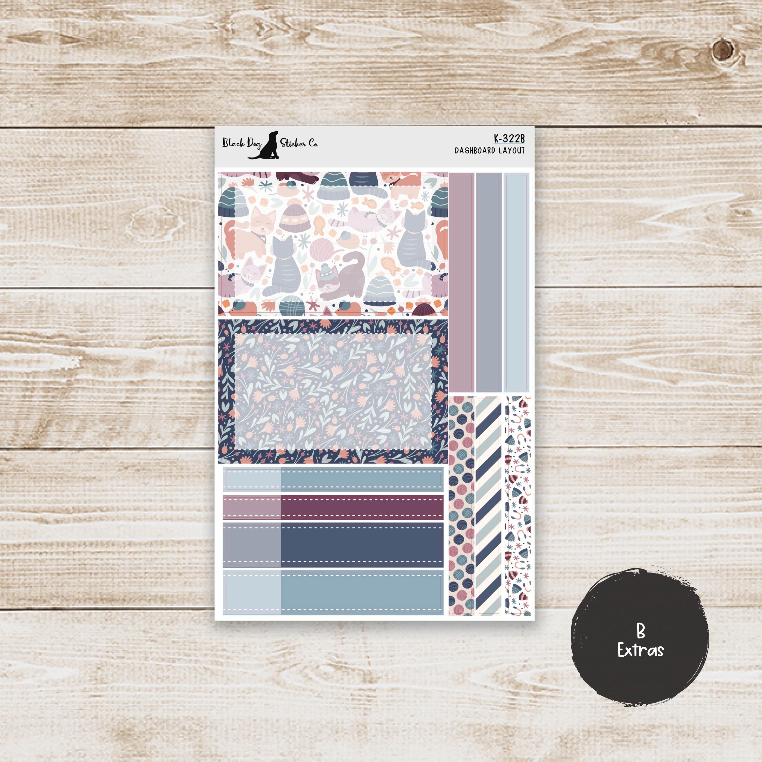 DB-322 Erin Condren EC 7x9 Dashboard Layout Weekly Kit - Cozy Kittens ...