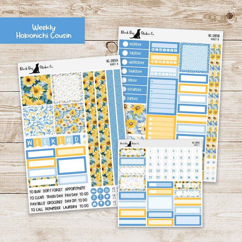 HC-285 Hobonichi Cousin Weekly Kit - Sunflower Season - Planner ...