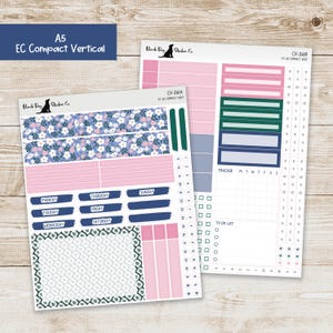 CV-261 Erin Condren EC A5 Compact Vertical Weekly Kit - Country Garden - Planner Stickers