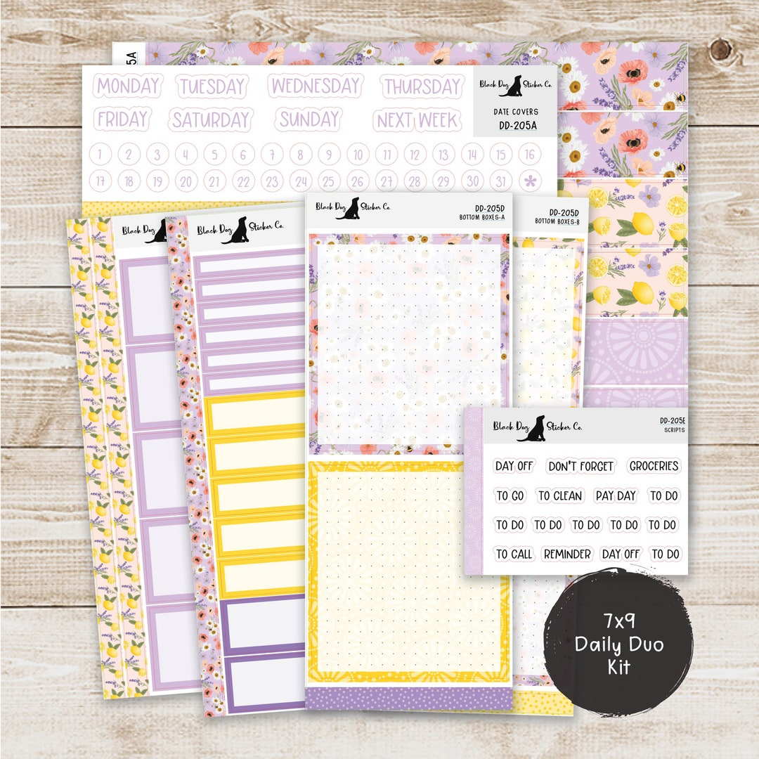 DD-205 EC 7x9 Daily Duo Weekly Kit - Lavender and Honey - Planner ...