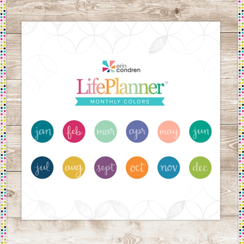TRANSPARENT Mini Dot Planner Stickers - Erin Condren Monthly Colors L ...