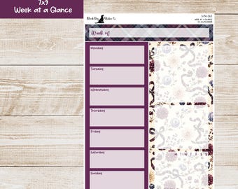 W-363 Erin Condren EC 7x9 or A5 Week at a Glance Kit - Falling Leaves - Planner Stickers
