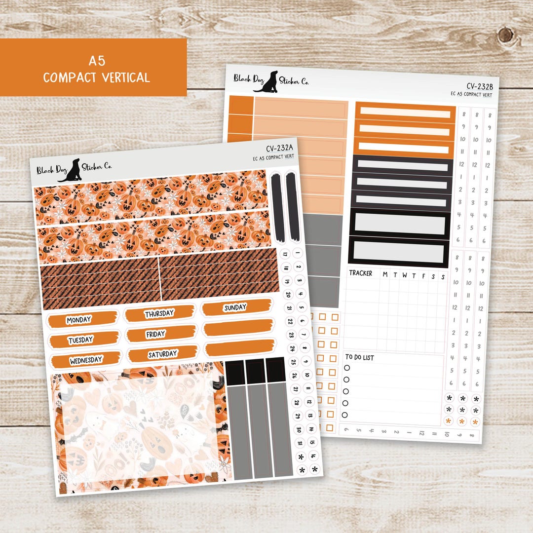 Erin Condren EC A5 Compact Vertical Weekly Kit - Boo to You - Planner ...