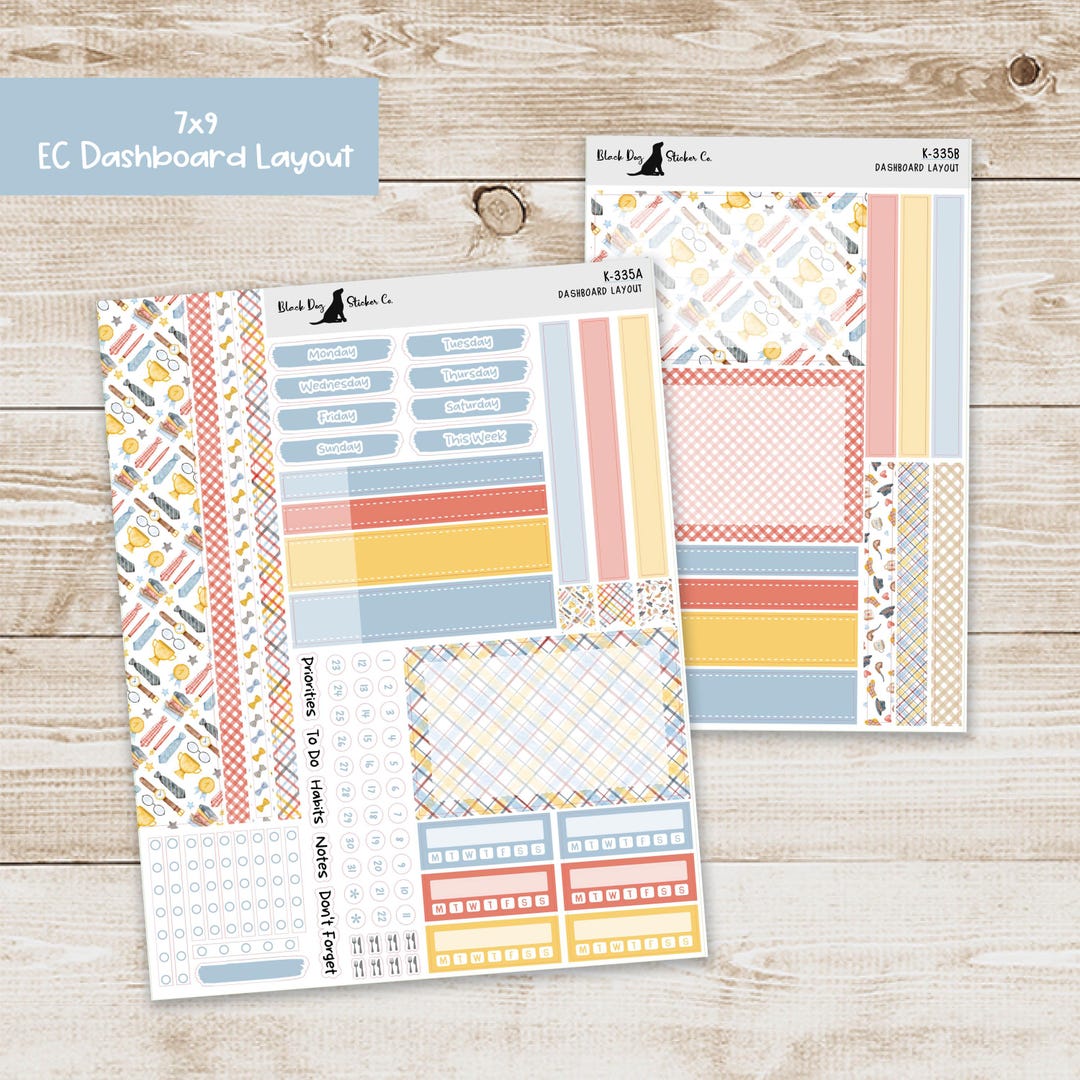 DB-335 Erin Condren EC 7x9 Dashboard Layout Weekly Kit - My Hero Dad ...