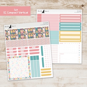 CV-263 Erin Condren EC 7x9 Compact Vertical Weekly Kit - Farmhouse Easter - Planner Stickers
