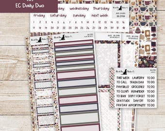 DD-299 EC 7 x 9 Daily Duo Kit hebdomadaire - Lecture d'automne confortable - Agenda autocollants