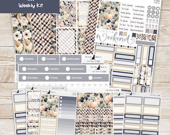 K-358 Weekly Kit & Add-Ons - Neutral Fall - Planner Stickers