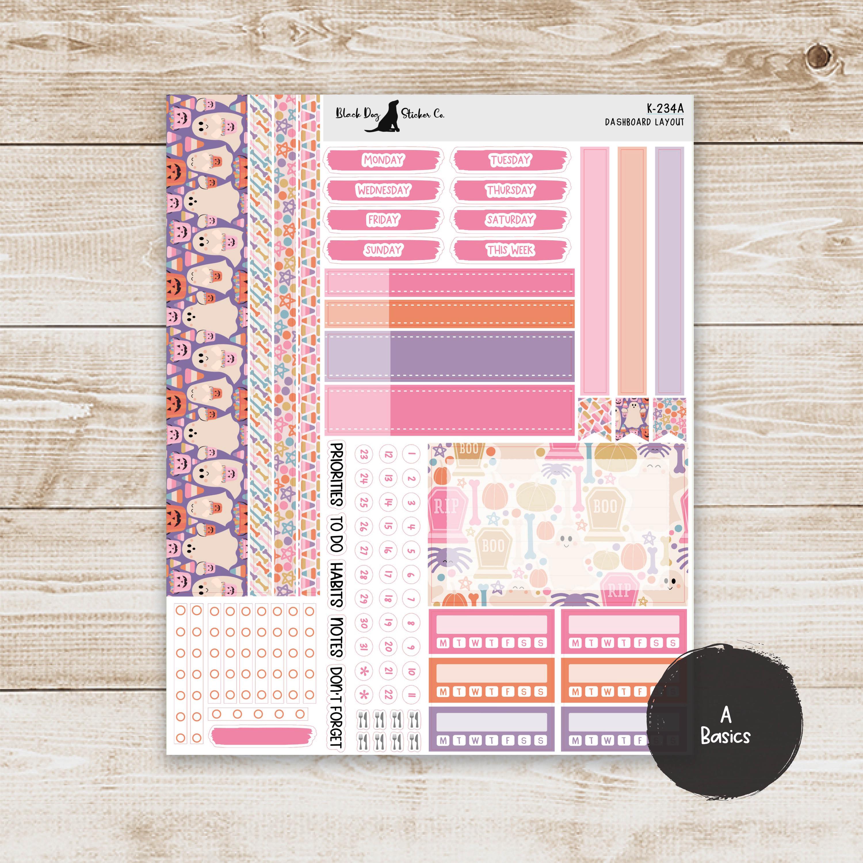 DB-234 Erin Condren EC 7x9 Dashboard Layout Weekly Kit - Pastel ...