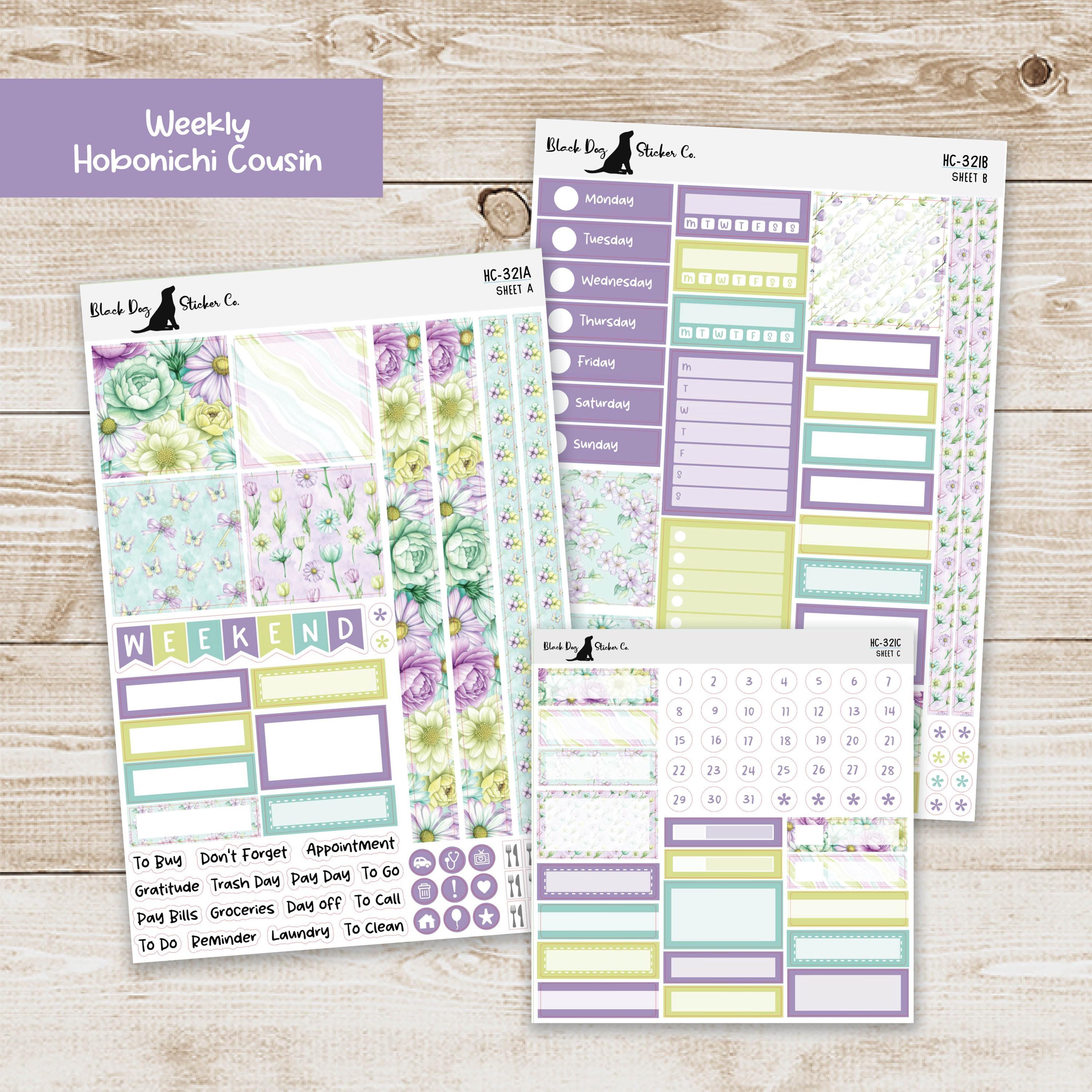 HC-321 Hobonichi Cousin Weekly Kit - Spring Planner - Planner Stickers ...