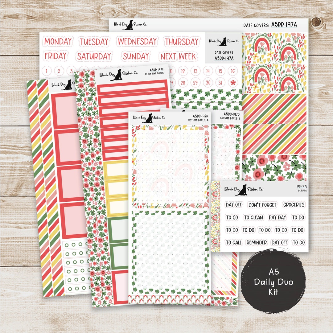 Erin Condren EC A5 Daily Duo Weekly Kit - Good Luck Charm - Planner ...