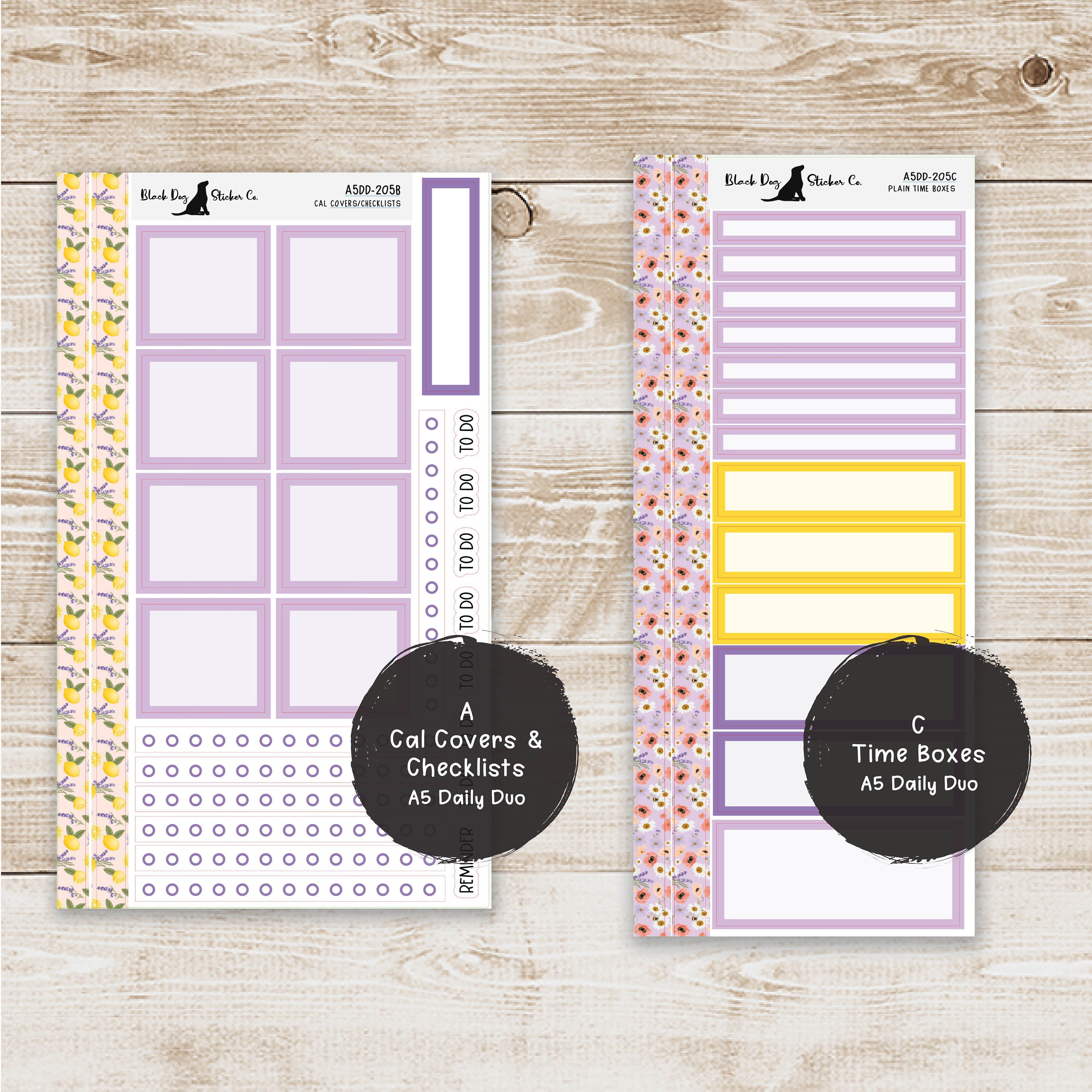 Erin Condren EC A5 Daily Duo Weekly Kit - Lavender and Honey - Planner ...