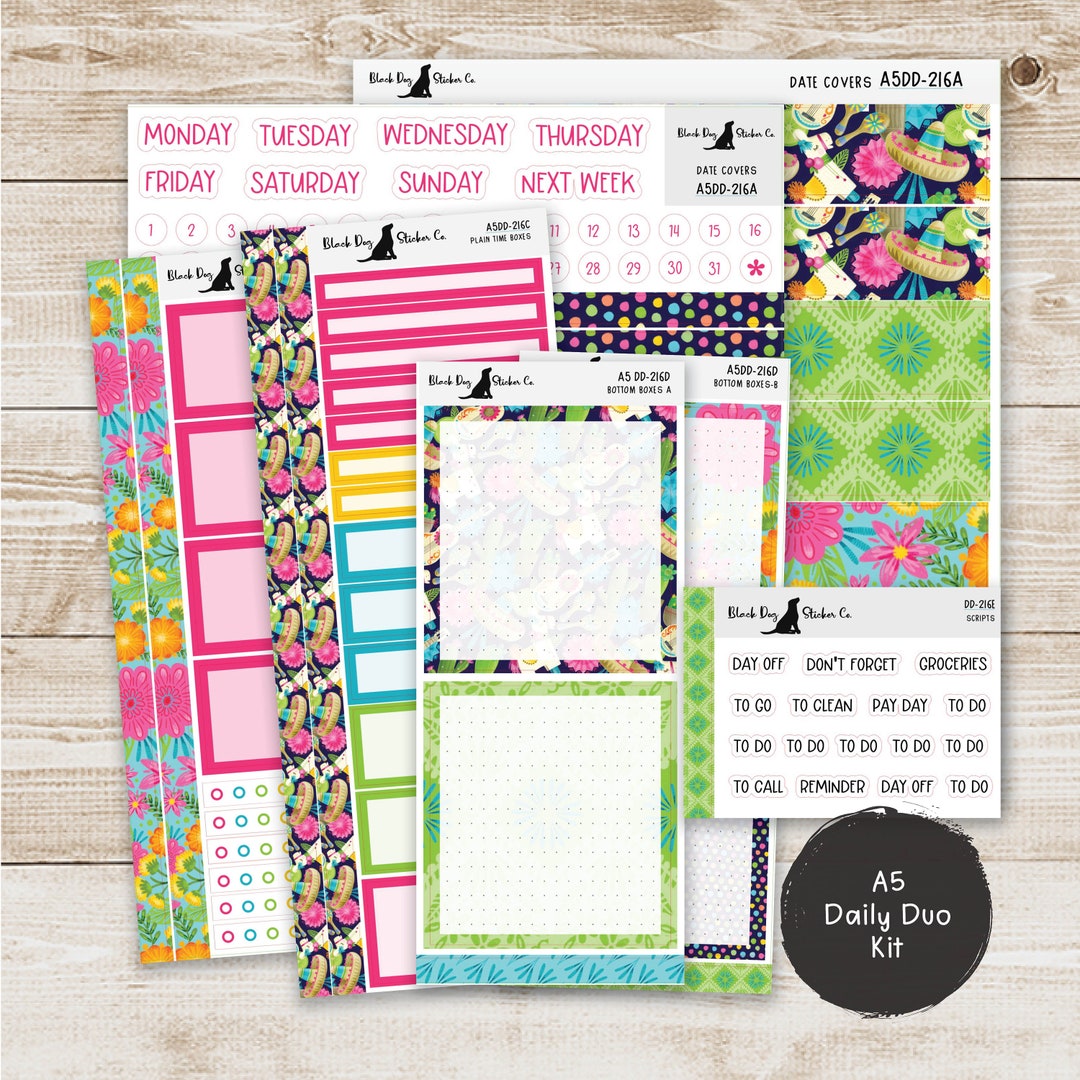 Erin Condren EC A5 Daily Duo Weekly Kit - Cinco De Mayo - Planner ...