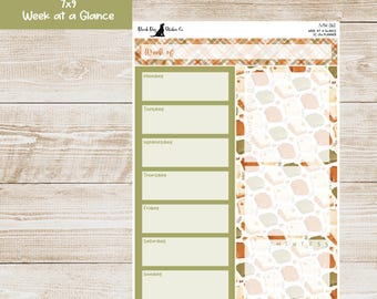 W-362 Erin Condren EC 7x9 or A5 Week at a Glance Kit - Sweater Weather - Planner Stickers