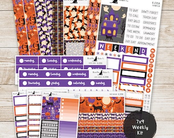 K-235 Weekly Kit & Add-Ons - Trick or Treat - Planner Stickers