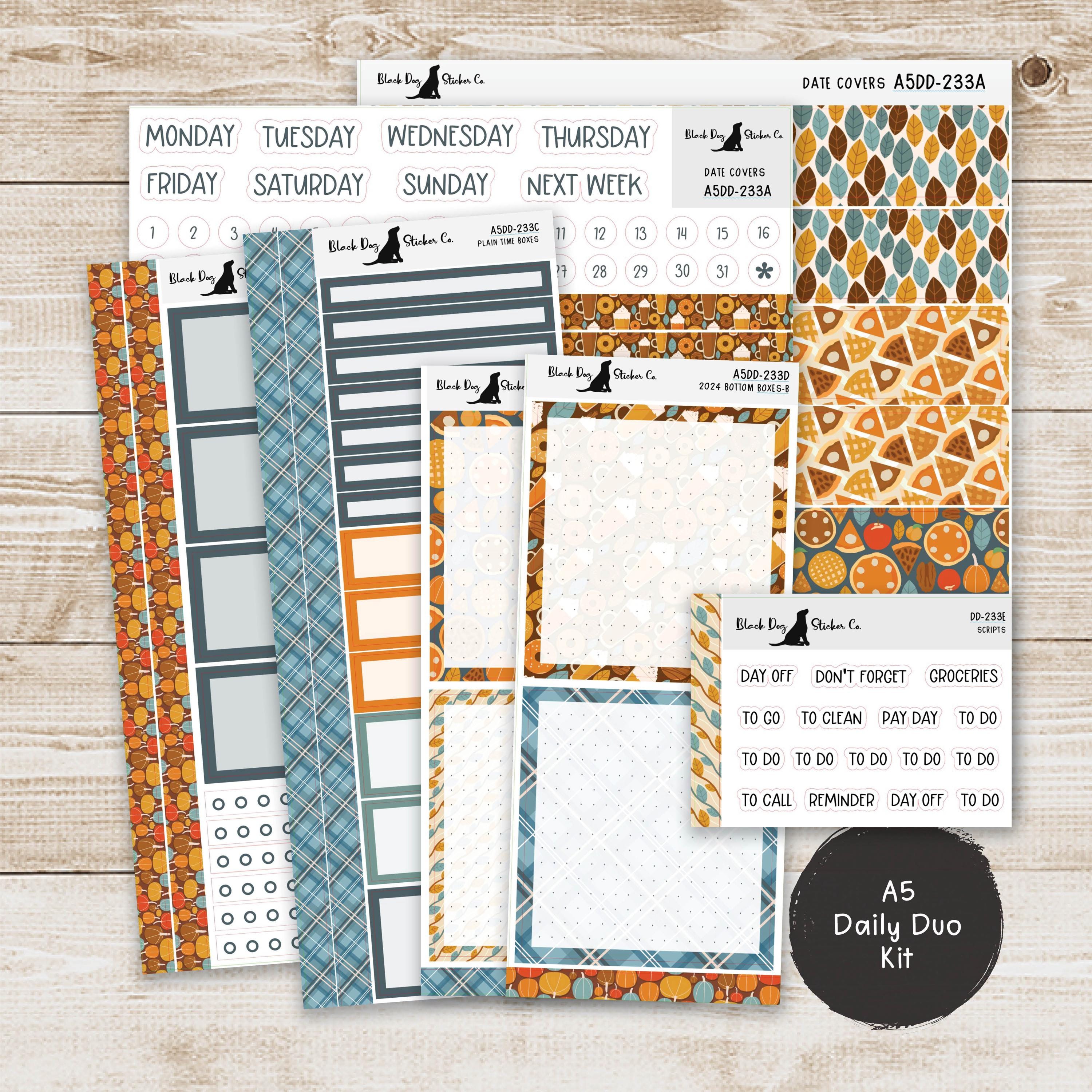 Erin Condren EC A5 Daily Duo Weekly Kit - Fall Treats - Planner ...