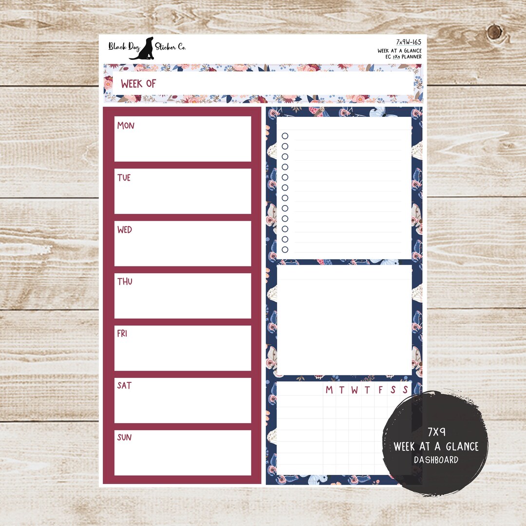 Erin Condren EC 7x9 or A5 Week at a Glance Kit - Apple Picking- Planner ...