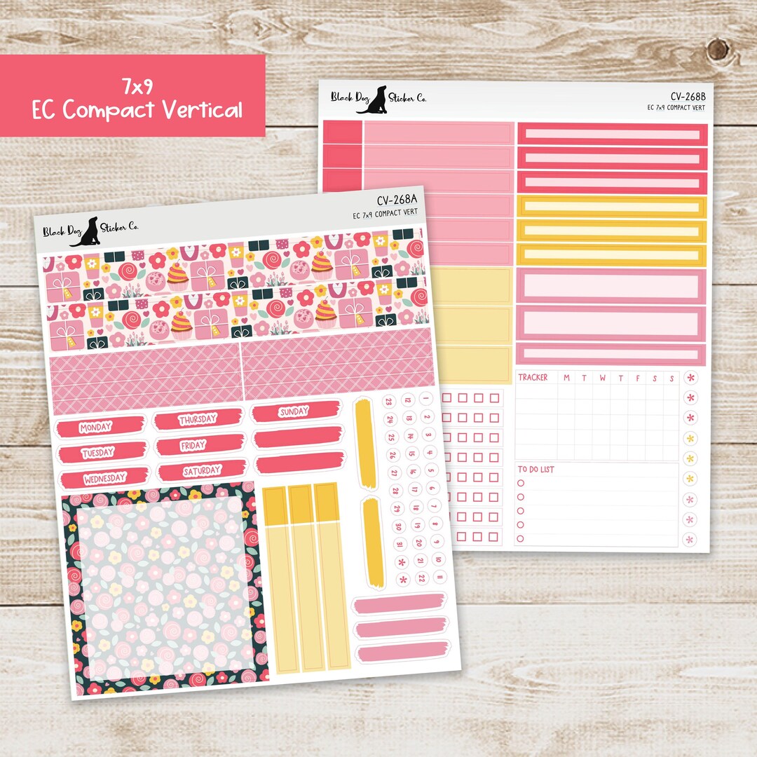 CV-268 Erin Condren EC 7x9 Compact Vertical Weekly Kit - Mother's Day ...