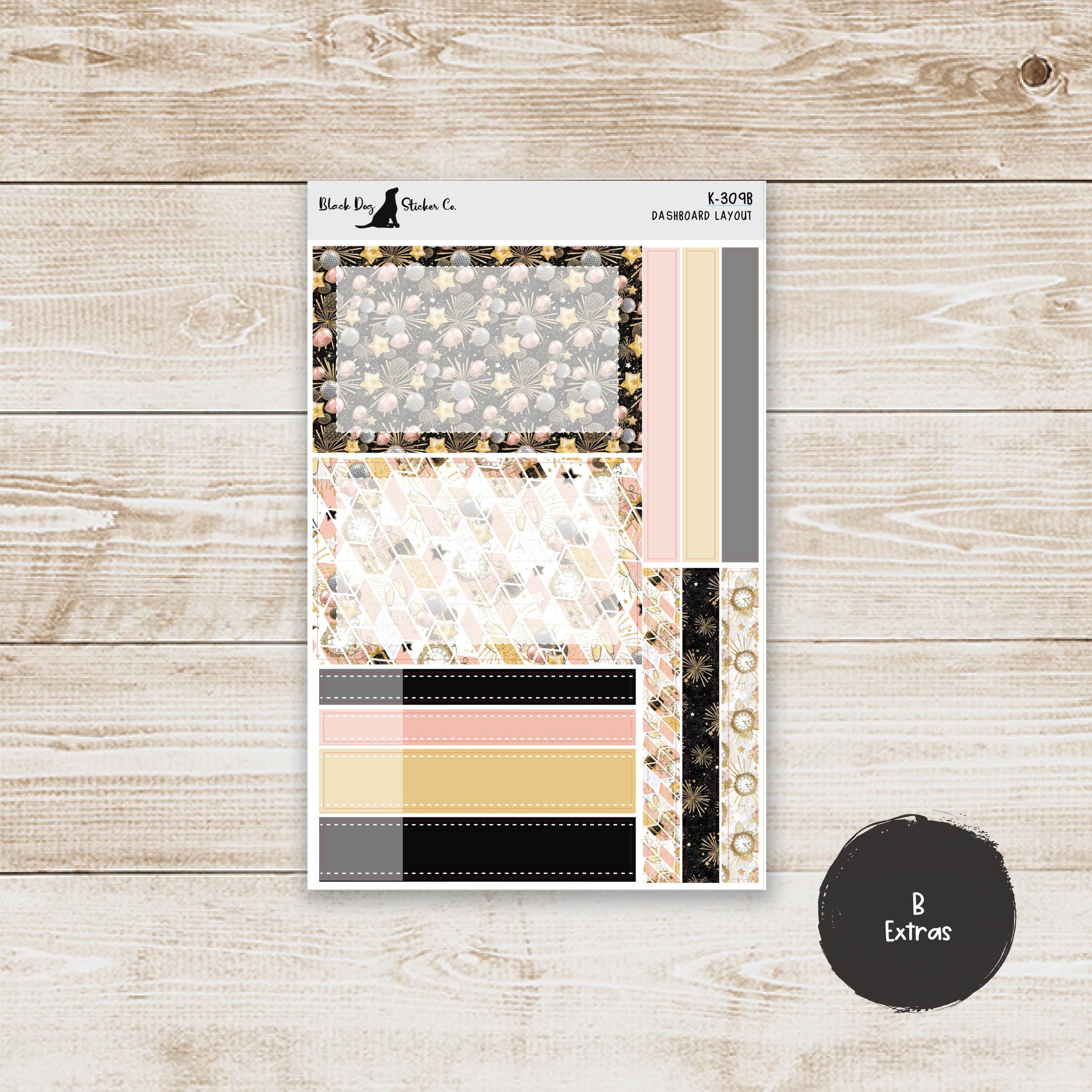 DB-309 Erin Condren EC 7x9 Dashboard Layout Weekly Kit - New Year's ...