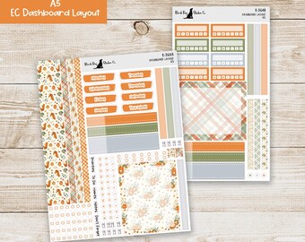 DB-364 Erin Condren EC A5 Dashboard Layout Weekly Kit - Cutie Pie - Planner Stickers