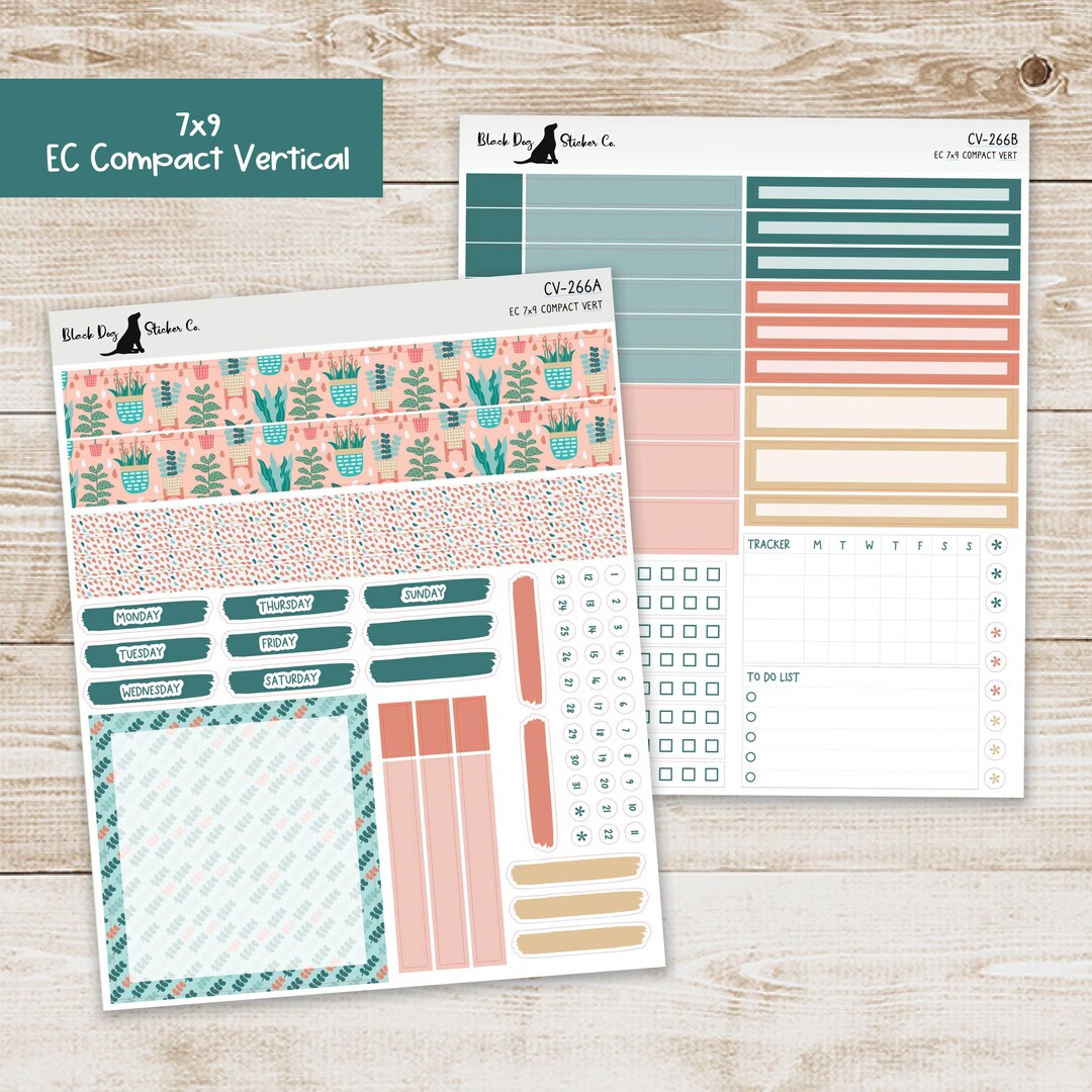 CV-266 Erin Condren EC 7x9 Compact Vertical Weekly Kit - Plant Life ...