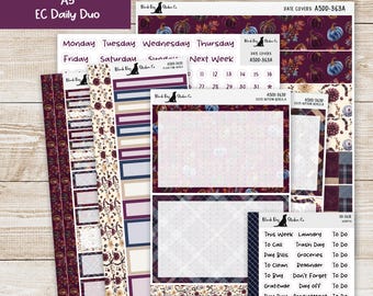 A5DD-363 EC A5 Daily Duo Weekly Kit - Falling Leaves - Planner Stickers