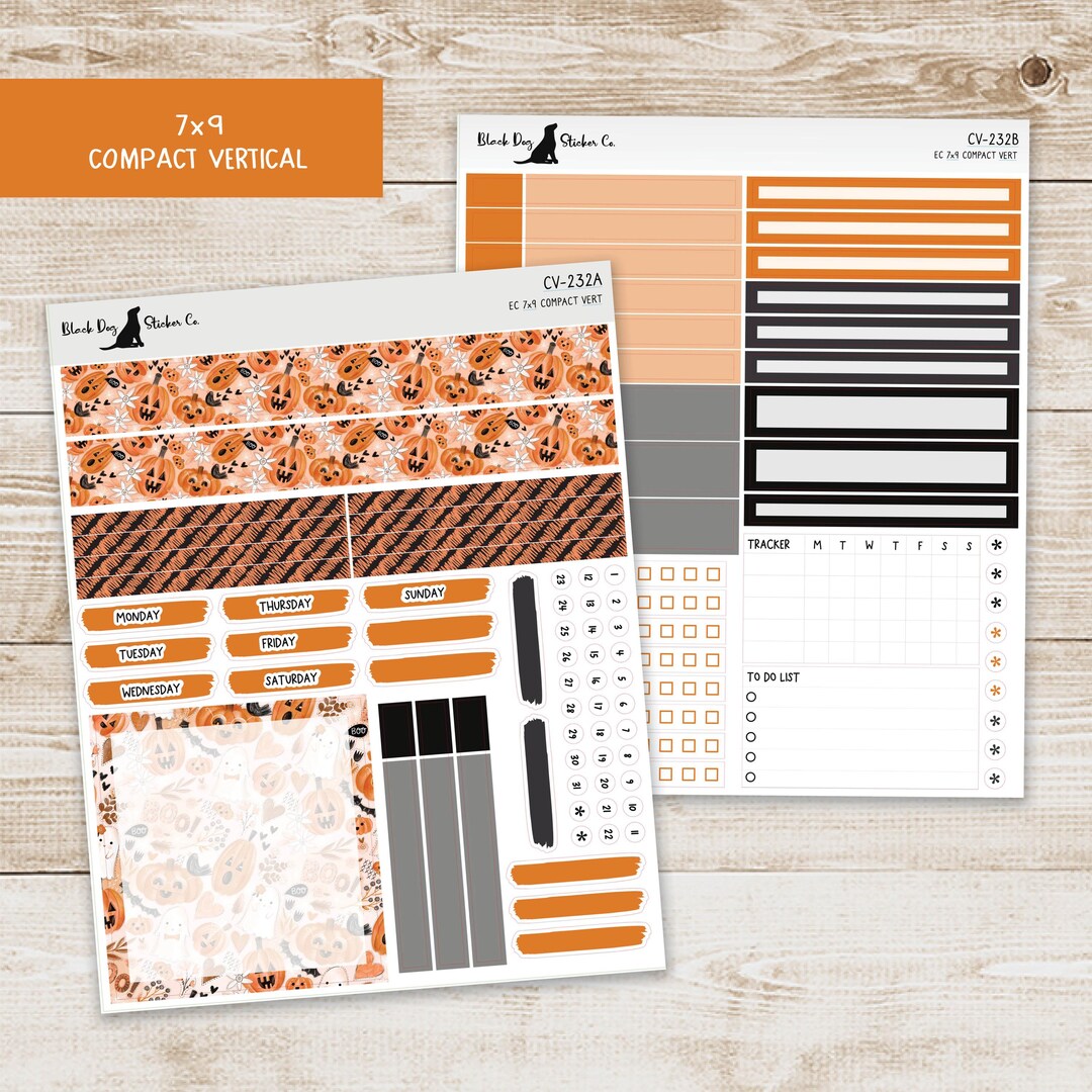 Erin Condren EC 7x9 Compact Vertical Weekly Kit - Boo to You - Planner ...