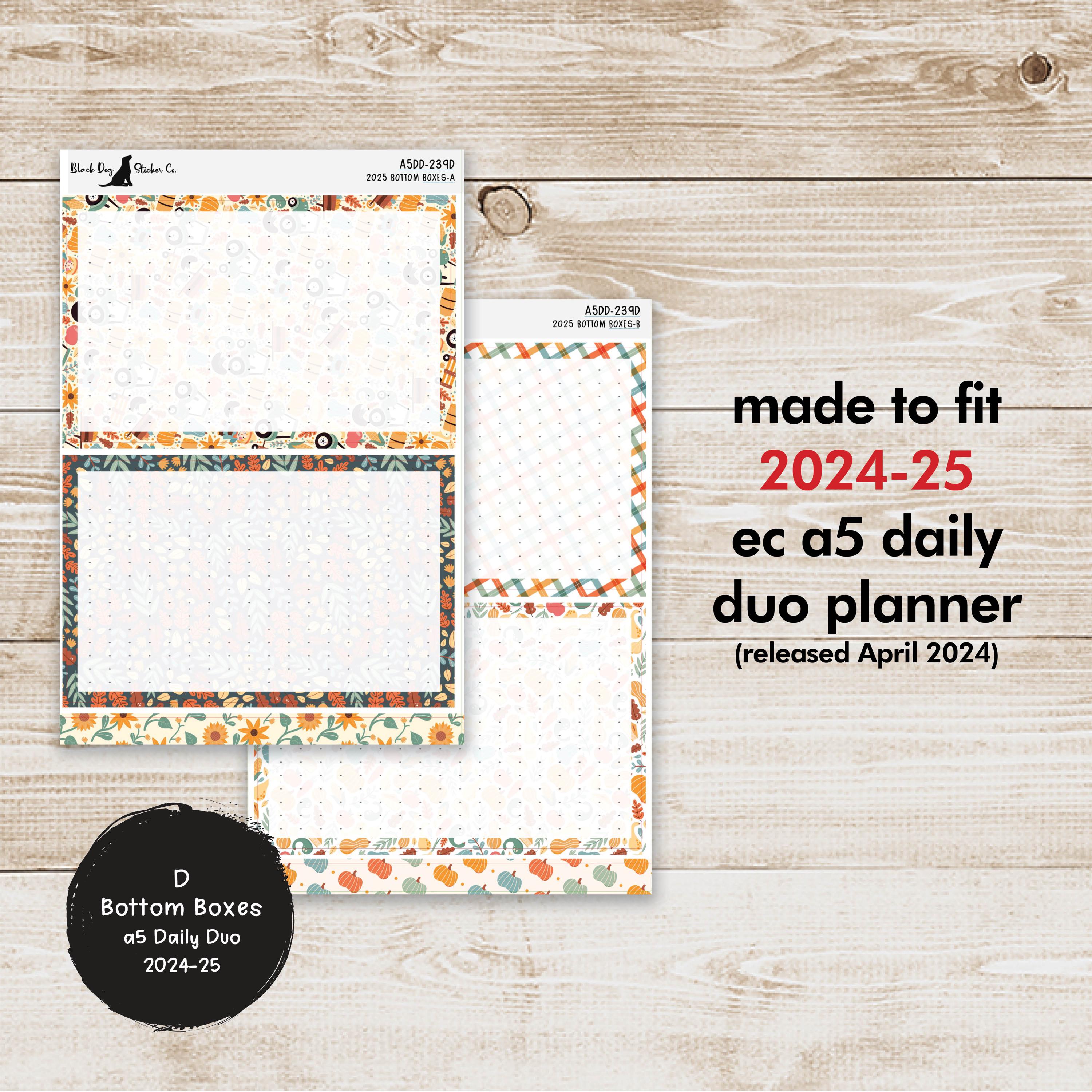 Erin Condren EC A5 Daily Duo Weekly Kit - Harvest Time - Planner ...