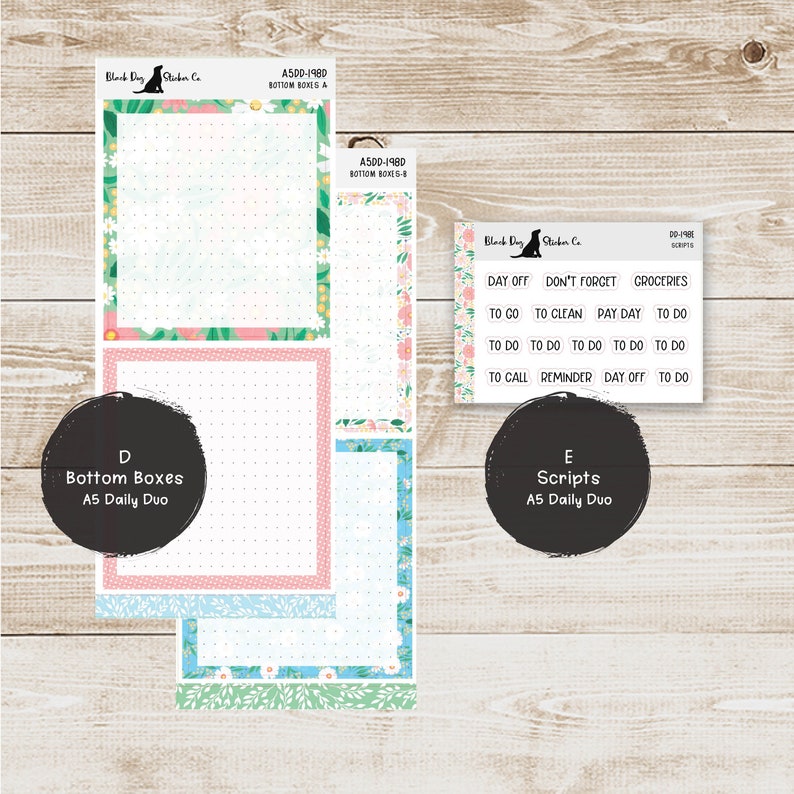 Erin Condren EC A5 Daily Duo Weekly Kit - March Florals - Planner ...