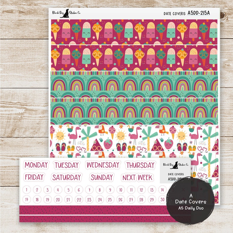 Erin Condren EC A5 Daily Duo Weekly Kit - Fruity Fun - Planner Stickers ...