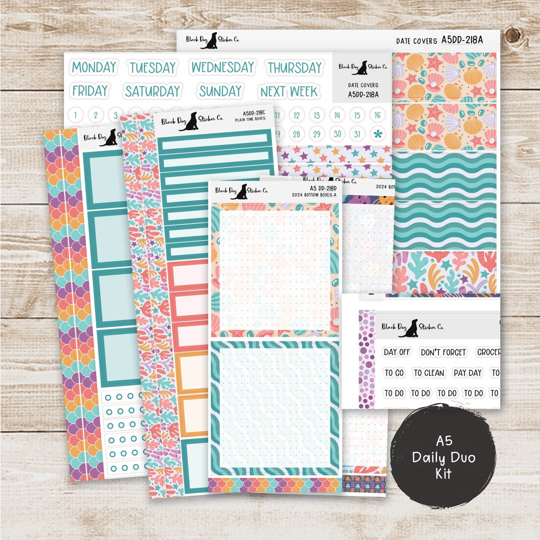 Erin Condren EC A5 Daily Duo Weekly Kit - Under the Sea - Planner ...