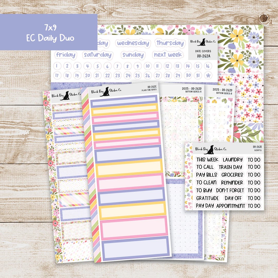 DD-262 EC 7x9 Daily Duo Weekly Kit - Spring Has Sprung - Planner ...