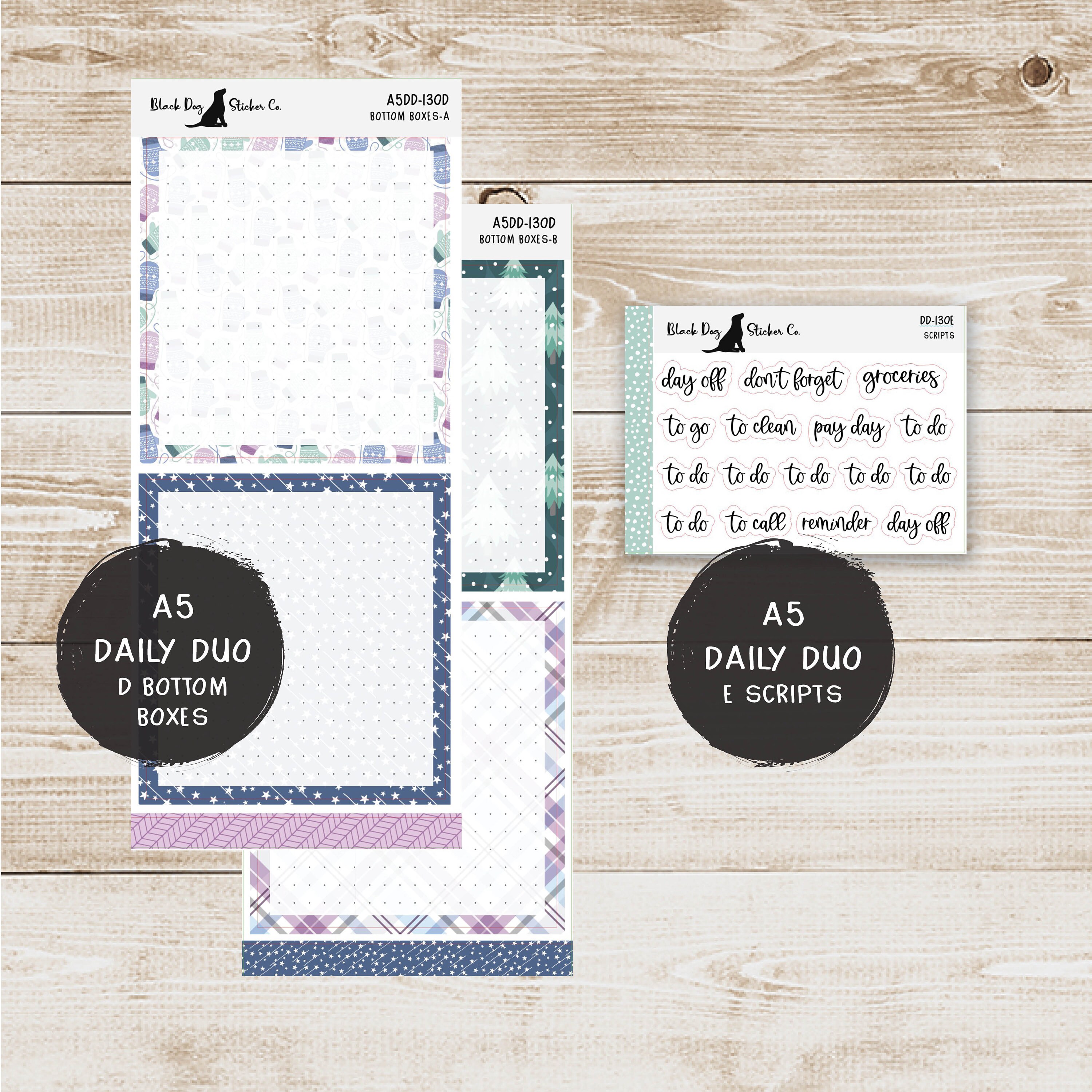 Erin Condren EC A5 Daily Duo Weekly Kit - Let It Snow - Planner ...