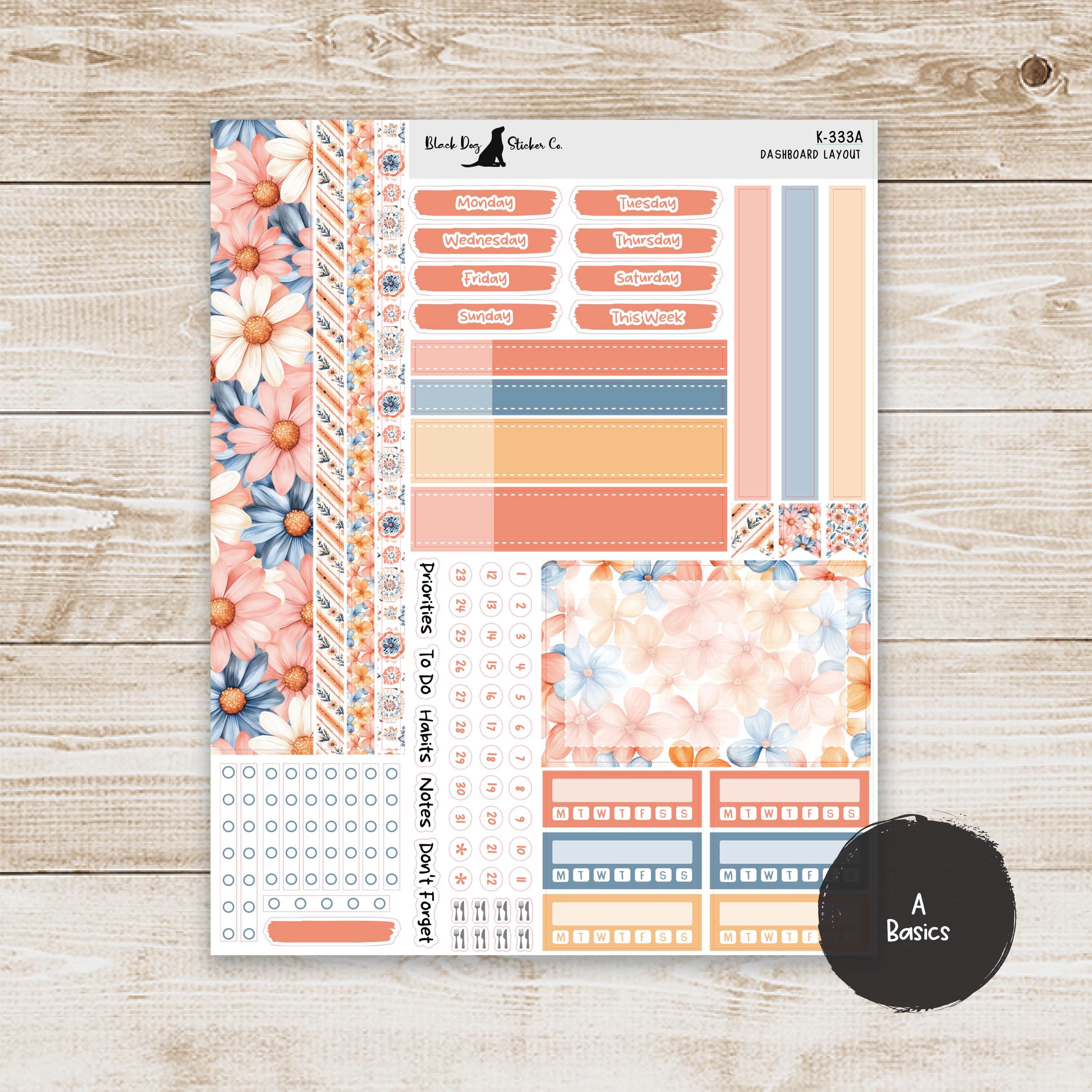 DB-333 Erin Condren EC 7x9 Dashboard Layout Weekly Kit - Fading Into ...