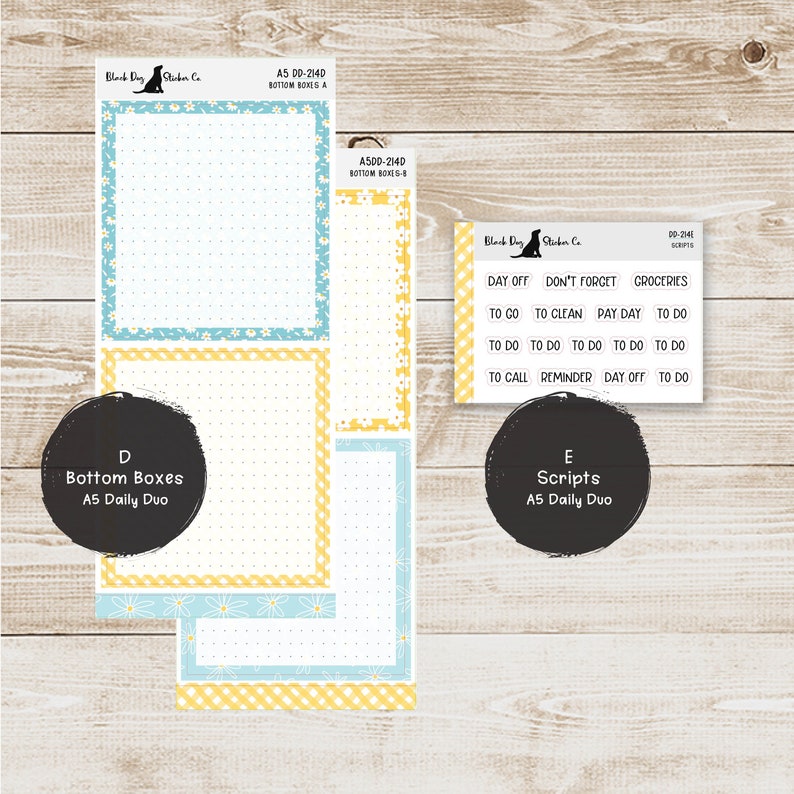 Erin Condren EC A5 Daily Duo Weekly Kit - Summer Daisies - Planner ...