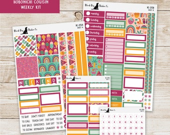 HC-215 Hobonichi Cousin Weekly Kit - Fruity Fun - Planner Stickers