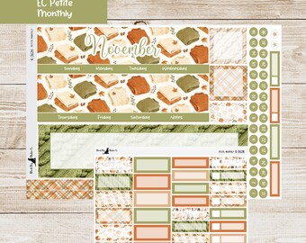PET-362 Erin Condren Petite Monthly Kit - November 2026 - Sweater Weather - Planner Stickers