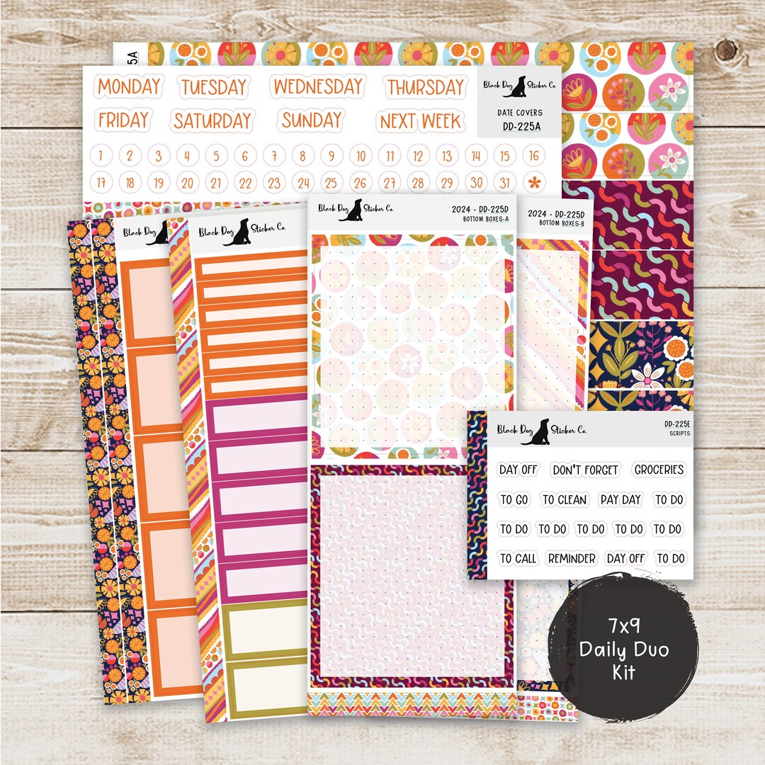 DD-225 EC 7x9 Daily Duo Weekly Kit - Brighter Days - Planner Stickers ...