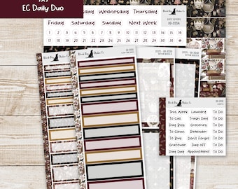 DD-355 EC 7x9 Daily Duo Weekly Kit - Bewitched - Planner Stickers