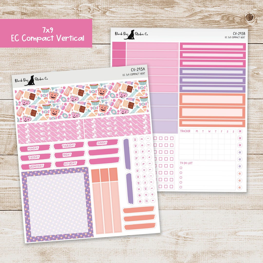 CV-295 Erin Condren EC 7x9 Compact Vertical Weekly Kit - Cutecore ...