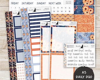 Erin Condren EC A5 Daily Duo Weekly Kit - Fall is Coming - Planner Stickers - A5DD-103