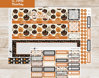 PET-356 Erin Condren Petite Monthly Kit - October 2026 - Classic Halloween - Planner Stickers