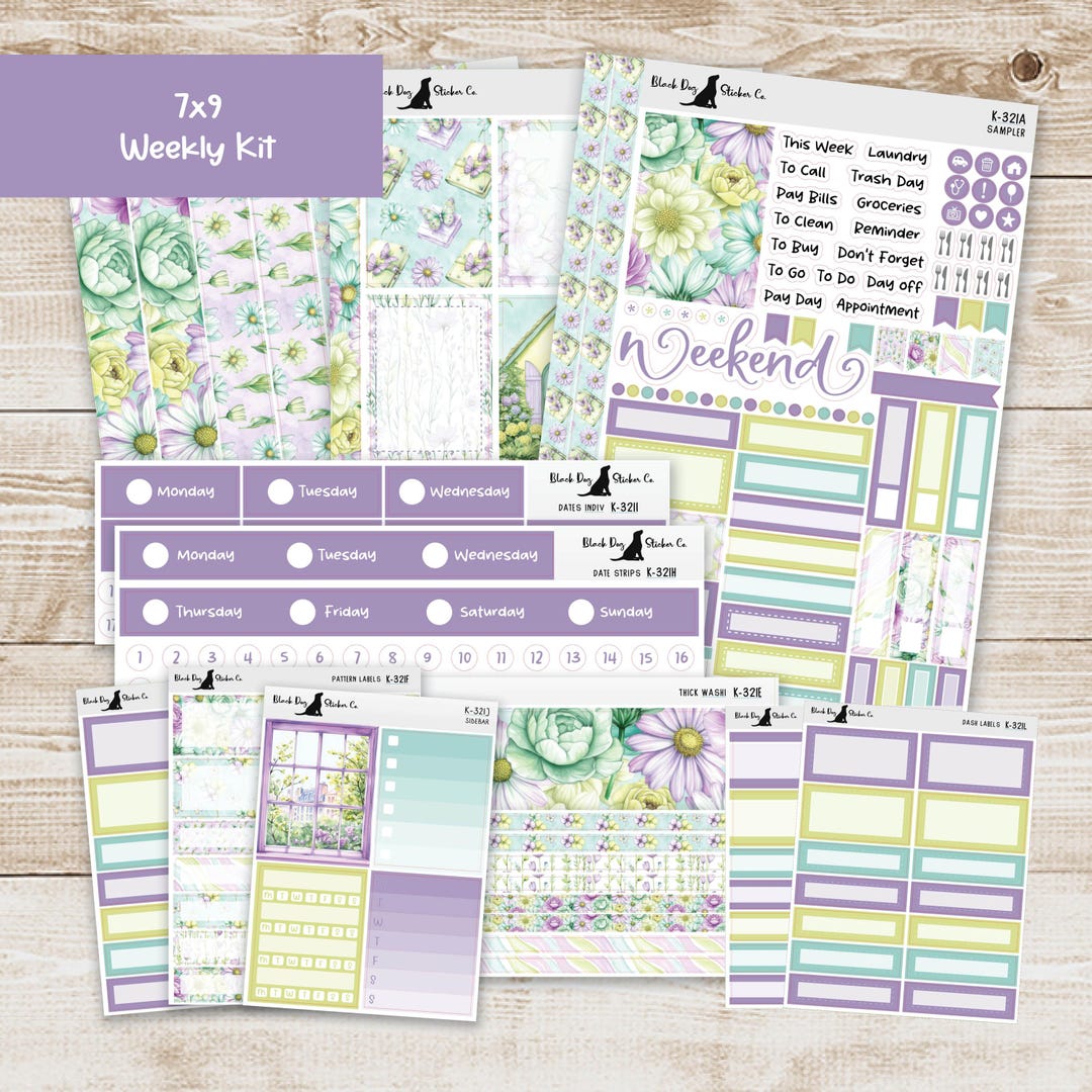 K-321 Weekly Kit & Add-ons - Spring Planner - Planner Stickers - Etsy