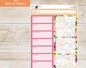 W-360 Erin Condren EC 7x9 or A5 Week at a Glance Kit - Pumpkin Spice - Planner Stickers