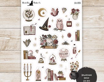 Bewitched - Decorative Halloween Clip Art Stickers -  Planner Stickers CA-355