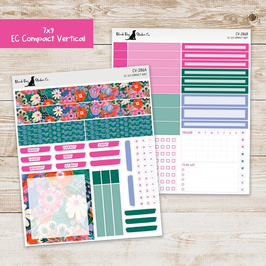 CV-286 Erin Condren EC 7x9 Compact Vertical Weekly Kit - Bold and ...