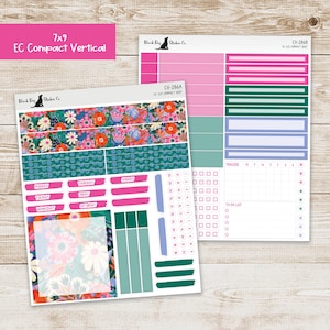 CV-286 Erin Condren EC 7x9 Compact Vertical Weekly Kit - Bold and Beautiful - Planner Stickers