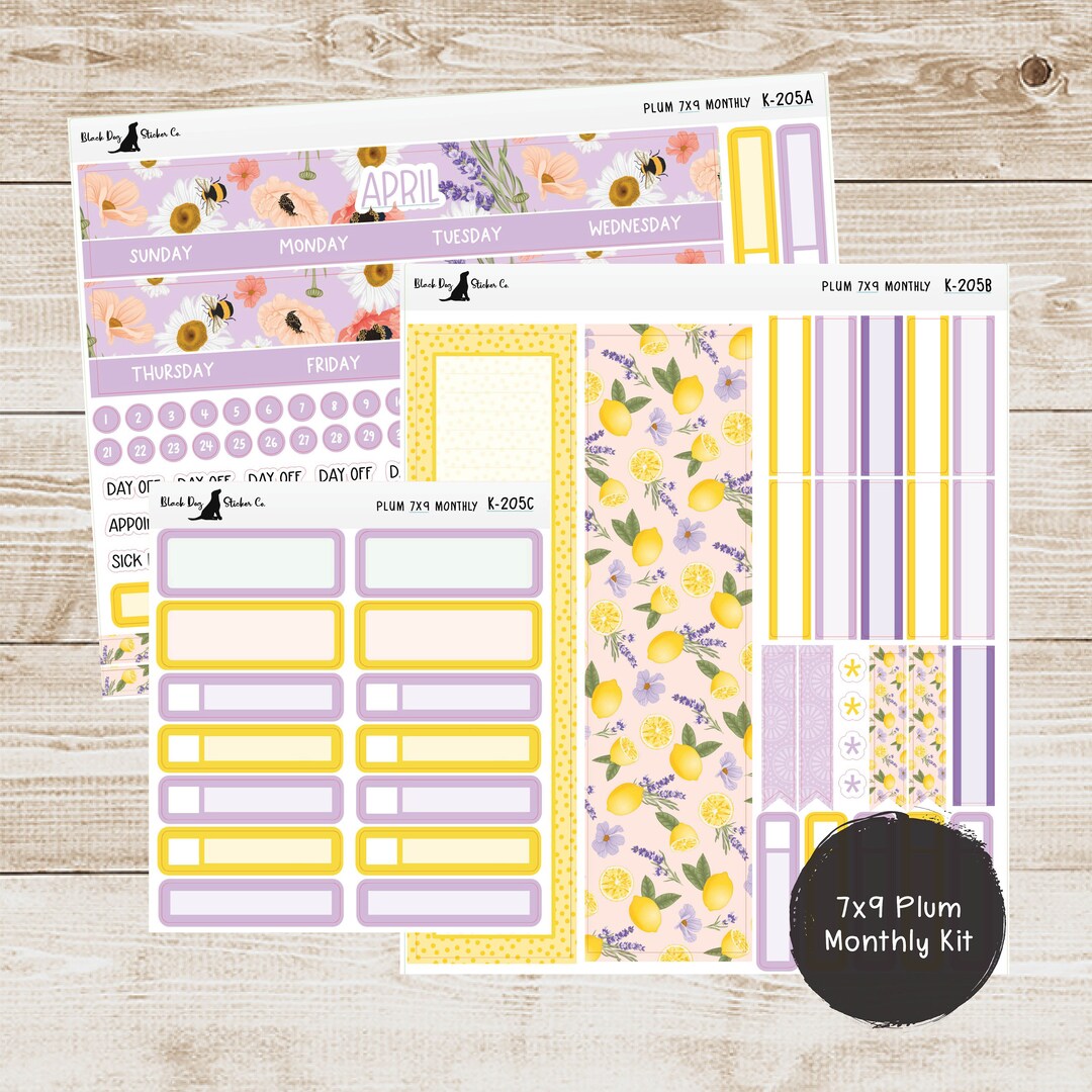 K-205 Plum Paper 7x9 Monthly Kit - April 2024 - Lavender and Honey ...