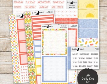 Erin Condren EC A5 Daily Duo Weekly Kit - Sun Seeker - Planner Stickers - A5DD-212